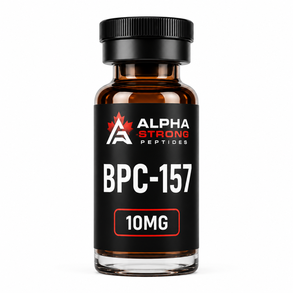 BPC-157 Canada research peptide vial – Alpha Strong Peptides