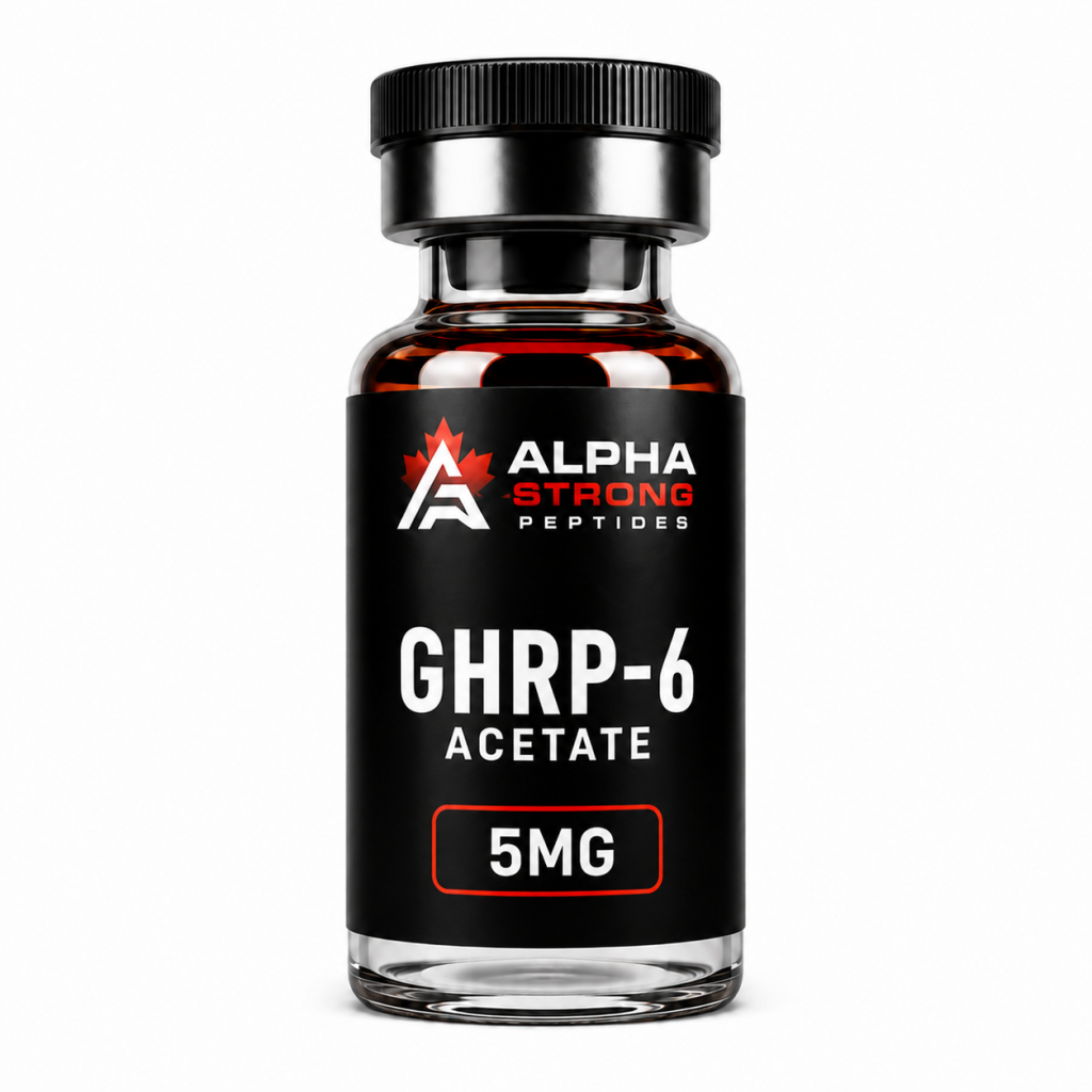 GHRP-6 Canada research peptide vial – Alpha Strong Peptides