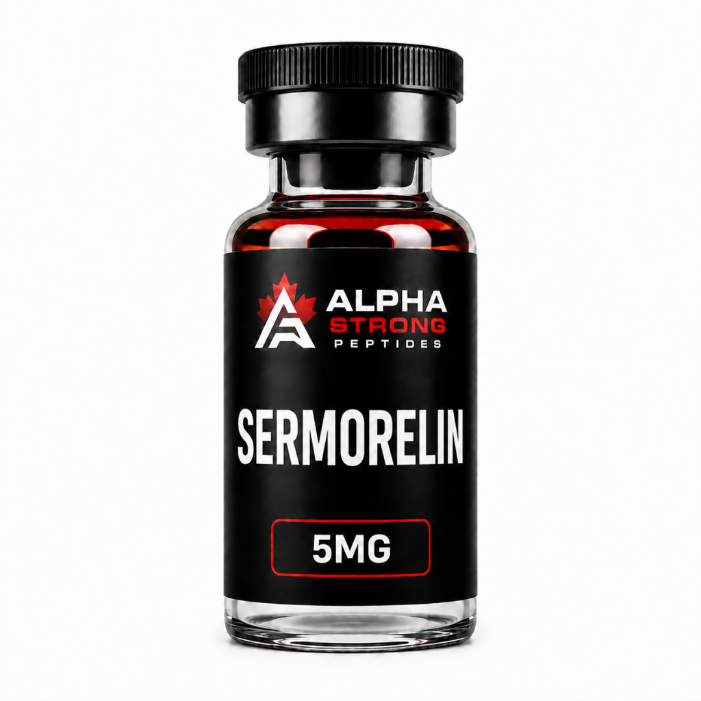 Sermorelin Canada research peptide vial – Alpha Strong Peptides